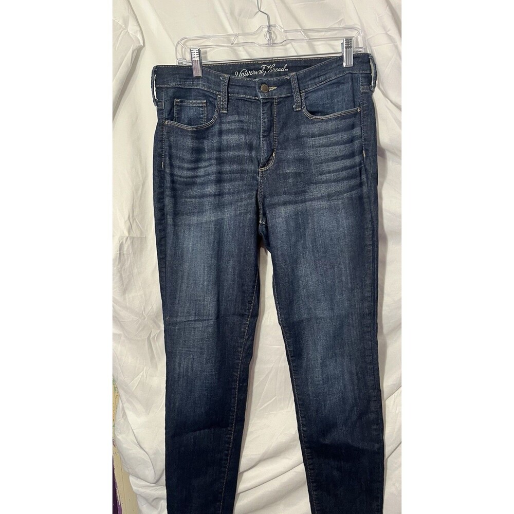 Womens UNIVERSAL THREAD Jeans Size 12 /31 MIDRISE SKINNY Stretch Dark Wash